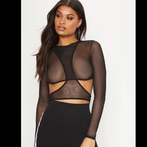 Black Mesh Top
